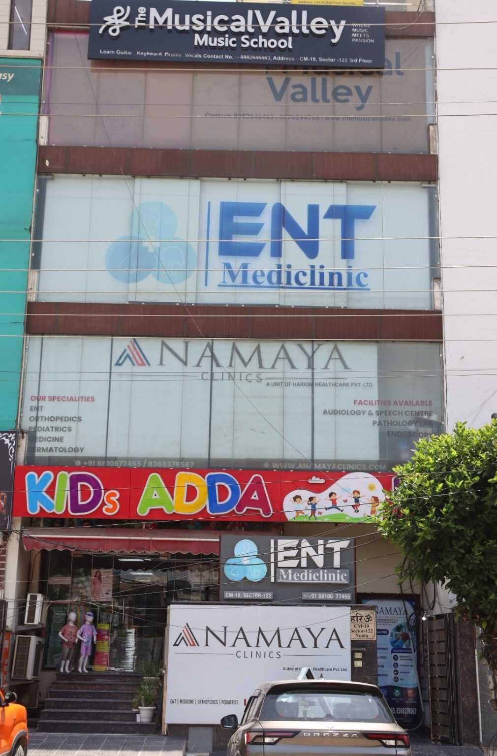 ENT Mediclinic clinic exterior in Noida